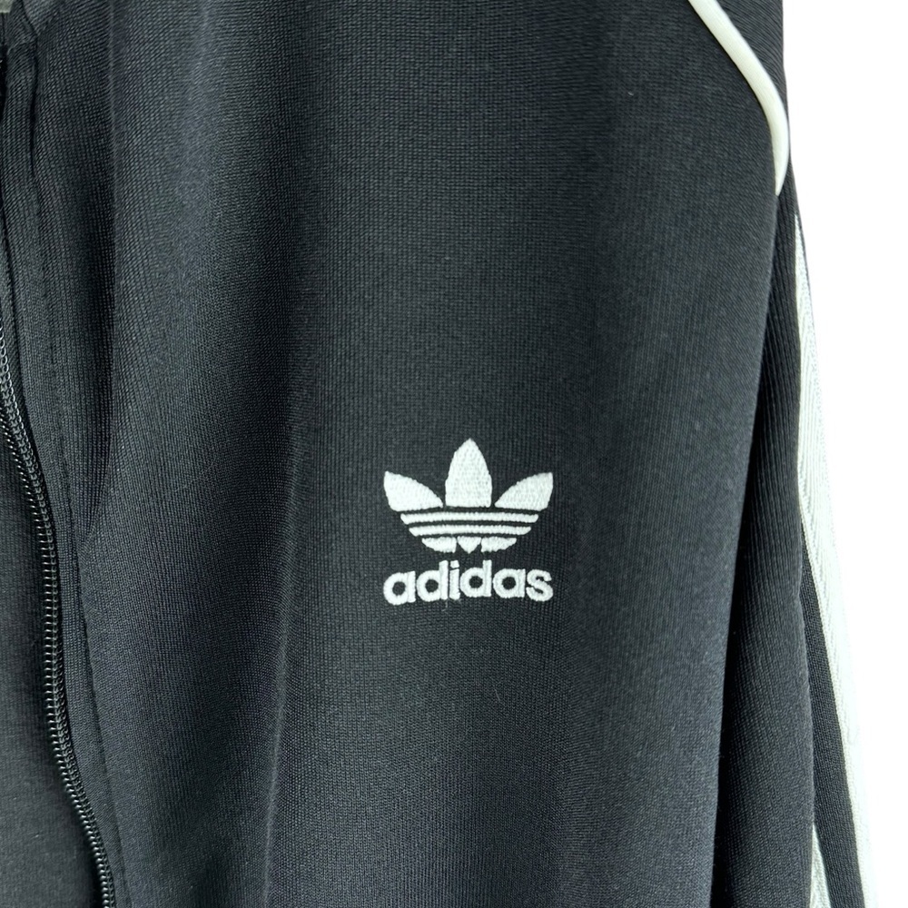 Adidas men’s black and white striped Originals Classic Warm up Jacket size 2X - Picture 3 of 8